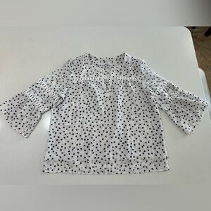 Fever White and Black Patterned Blouse.